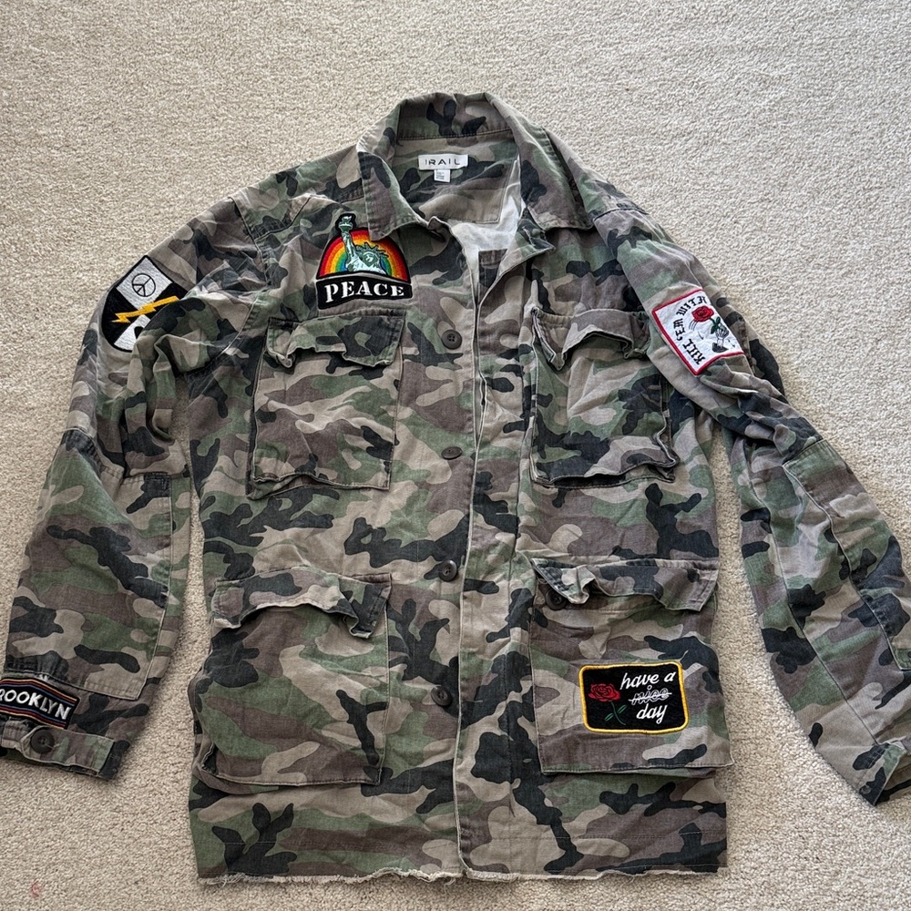 Nordstrom‘s the rail Camouflage Field Jacket with Patches